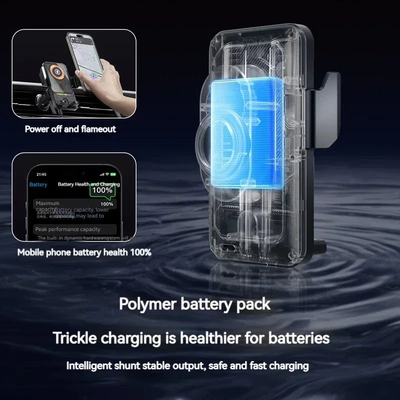 AuraClip™ Smart Auto-Clamping Wireless Car Charger