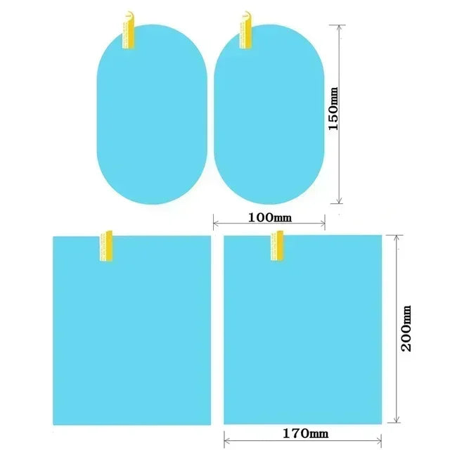 Car Side Mirror Anti-Fog & Rainproof Film – Clear Waterproof Protective Stickers