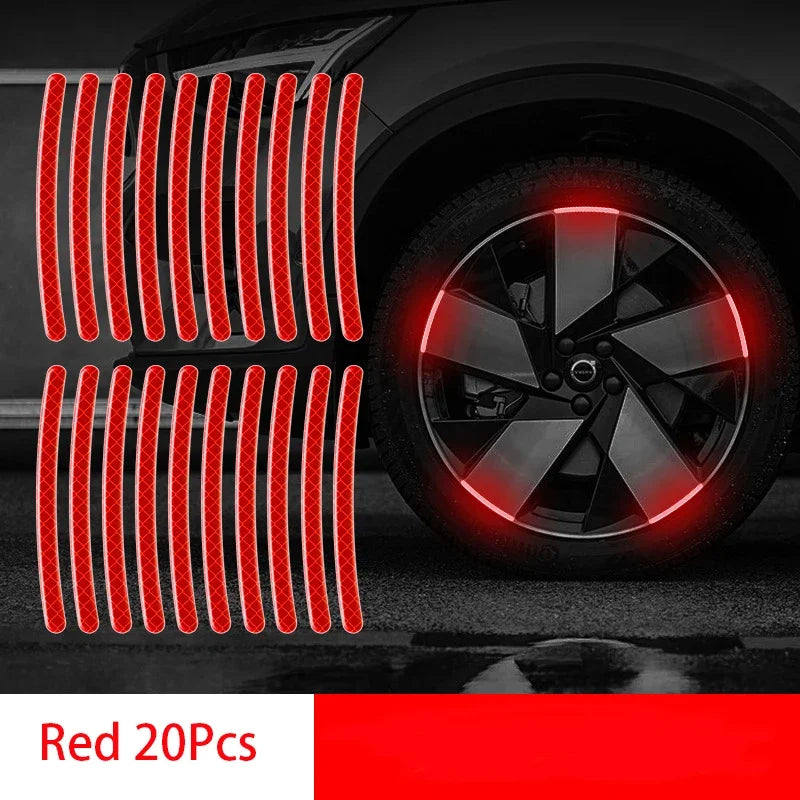 Reflective Wheel Rim Safety Stickers