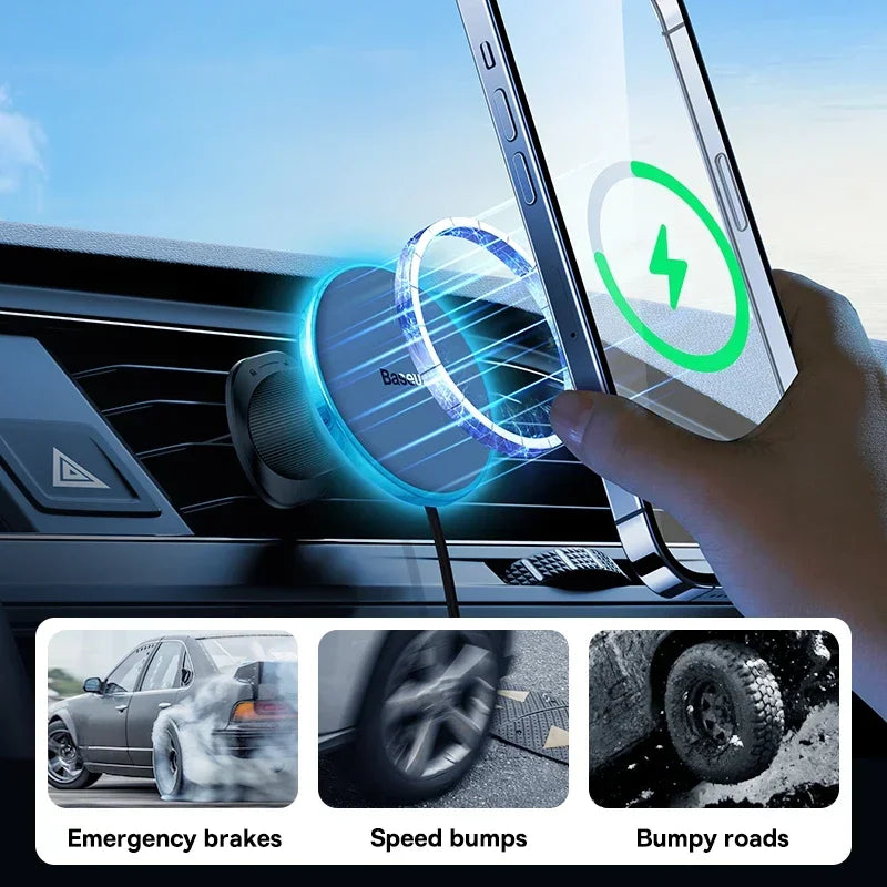 Baseus Magnetic Wireless Car ChargerPhone Holder