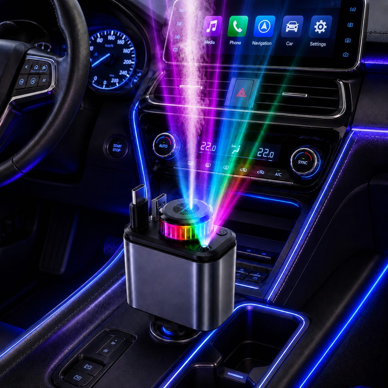 5-in-1 Retractable Car Charger