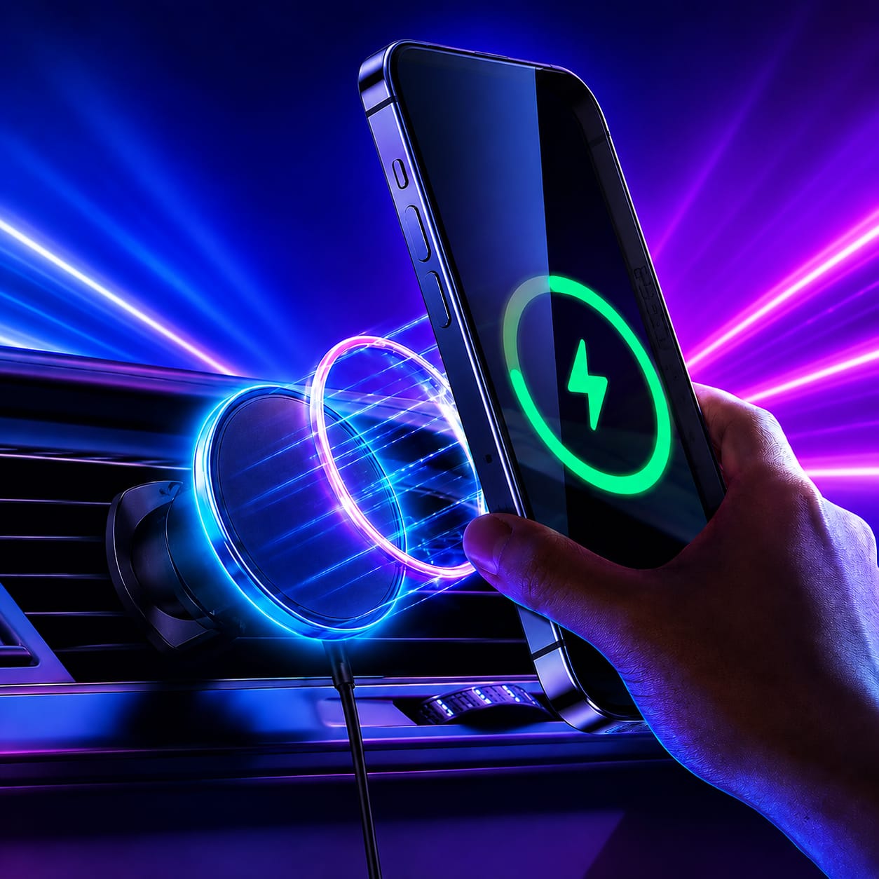 Baseus Magnetic Wireless Car ChargerPhone Holder