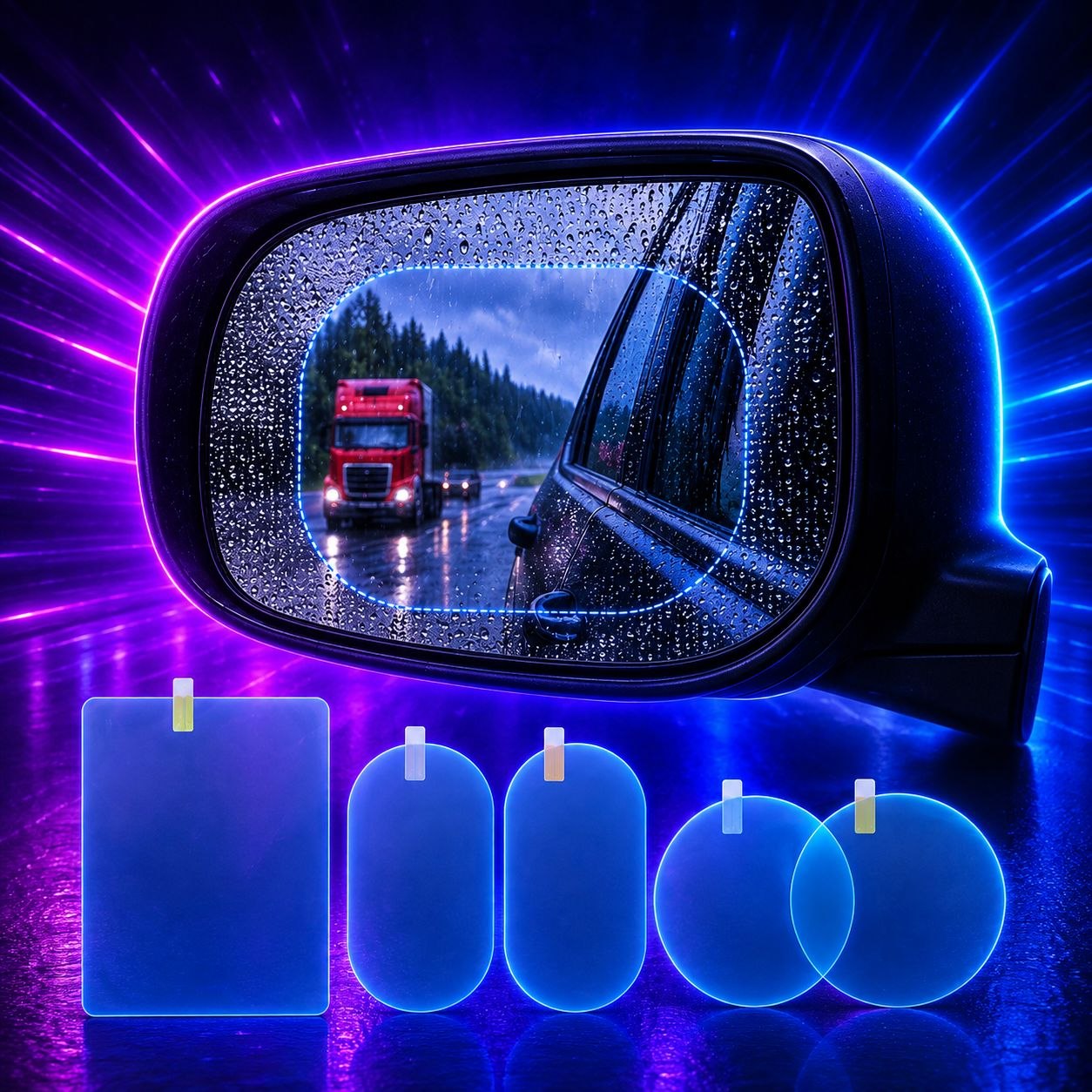 Car Side Mirror Anti-Fog & Rainproof Film – Clear Waterproof Protective Stickers